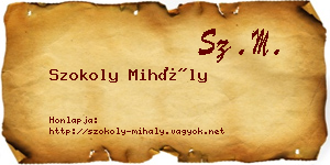 Szokoly Mihály névjegykártya